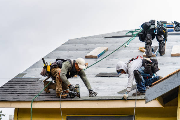 Professional Gutter Installation technician working in Weatherly, PA